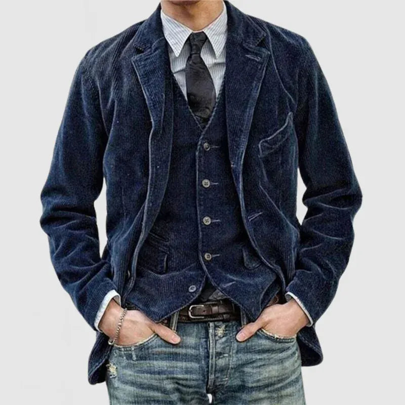Andrei Cord-Jacke + Weste Set