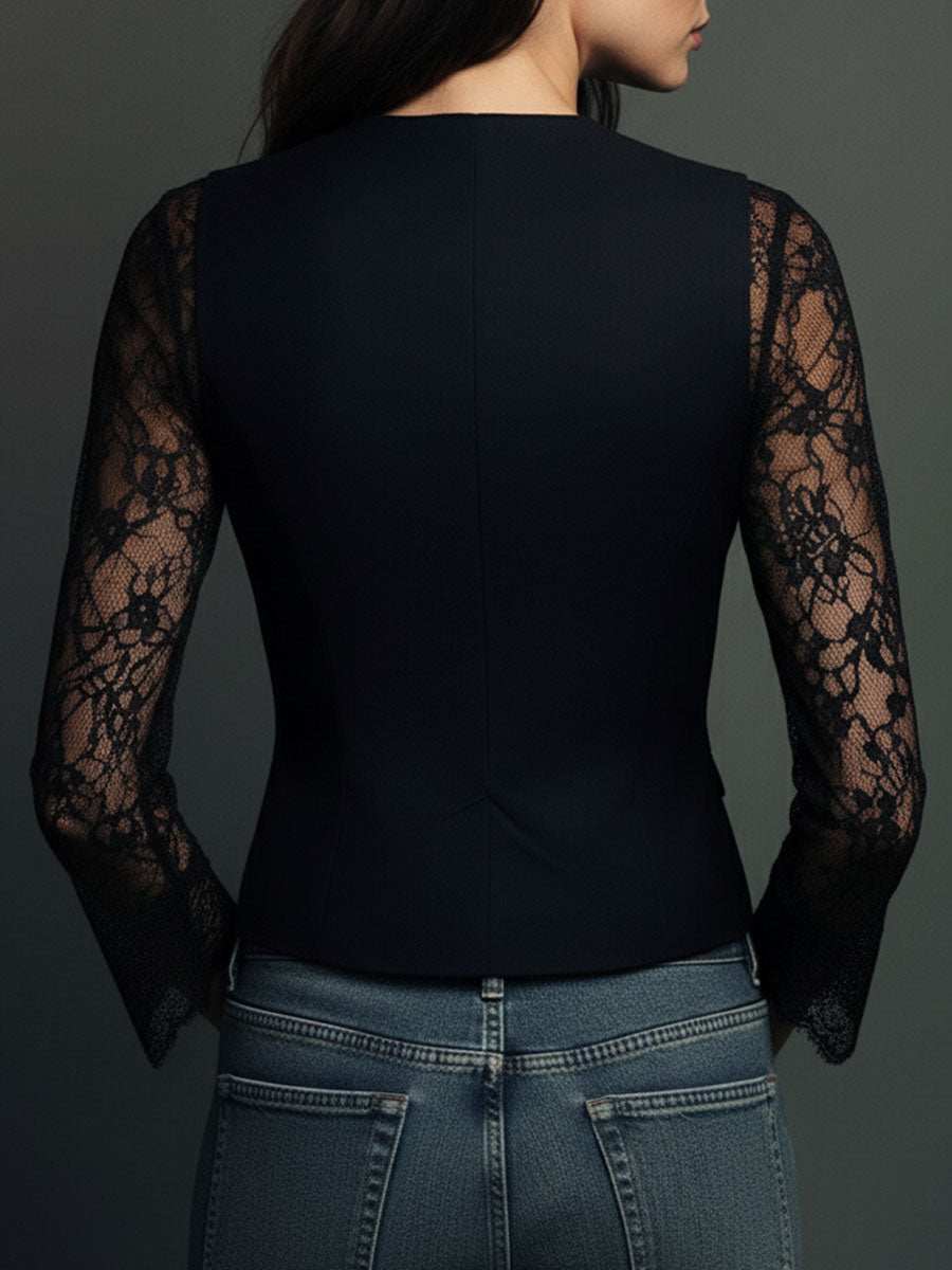 Noémie | Blazer mit semi-transparenten Ärmeln