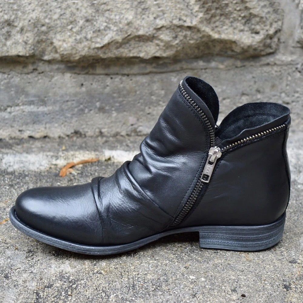 Victoria | Lederstiefel mit Reißverschluss