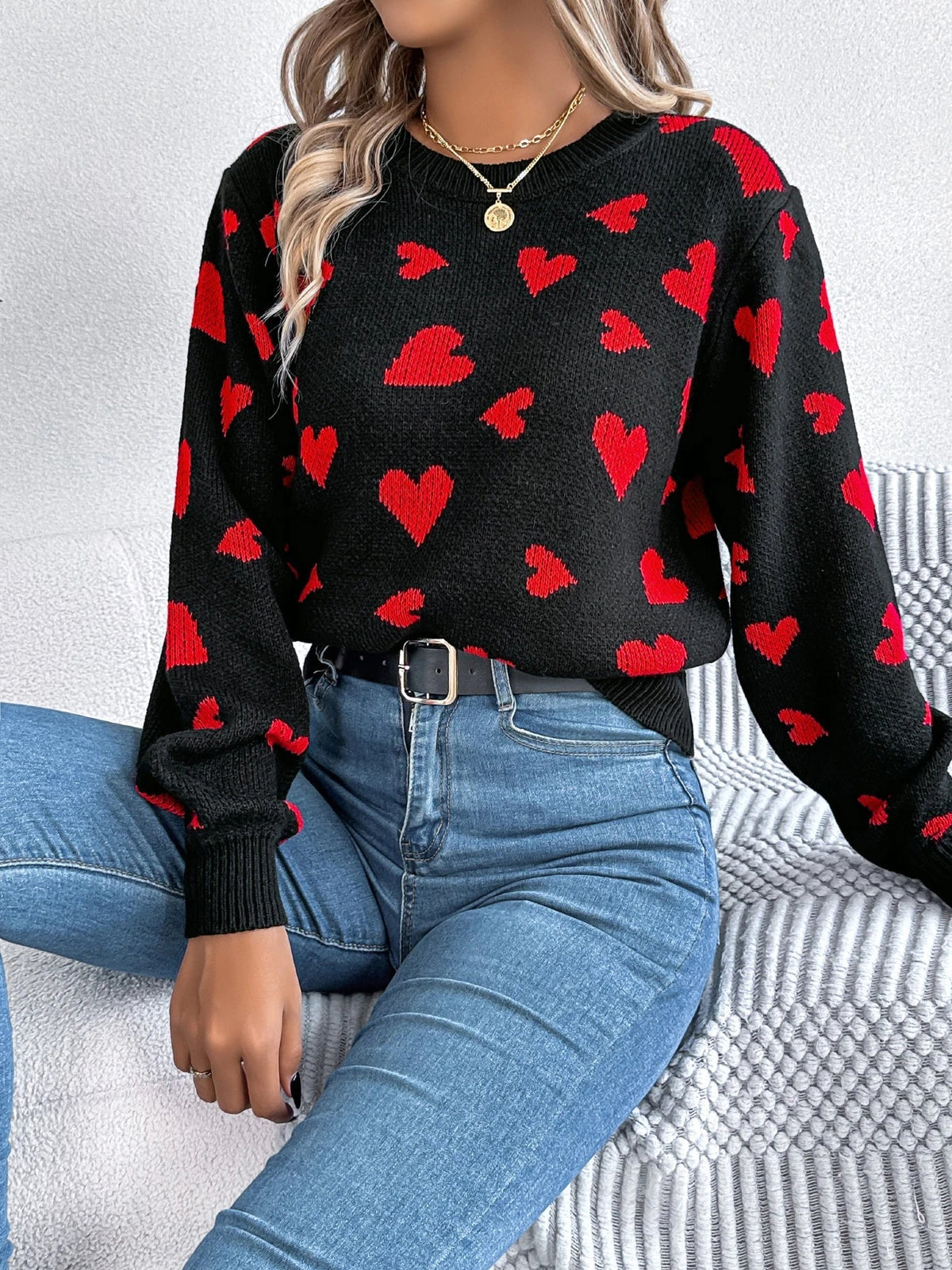 Nina | Herzstrickpullover