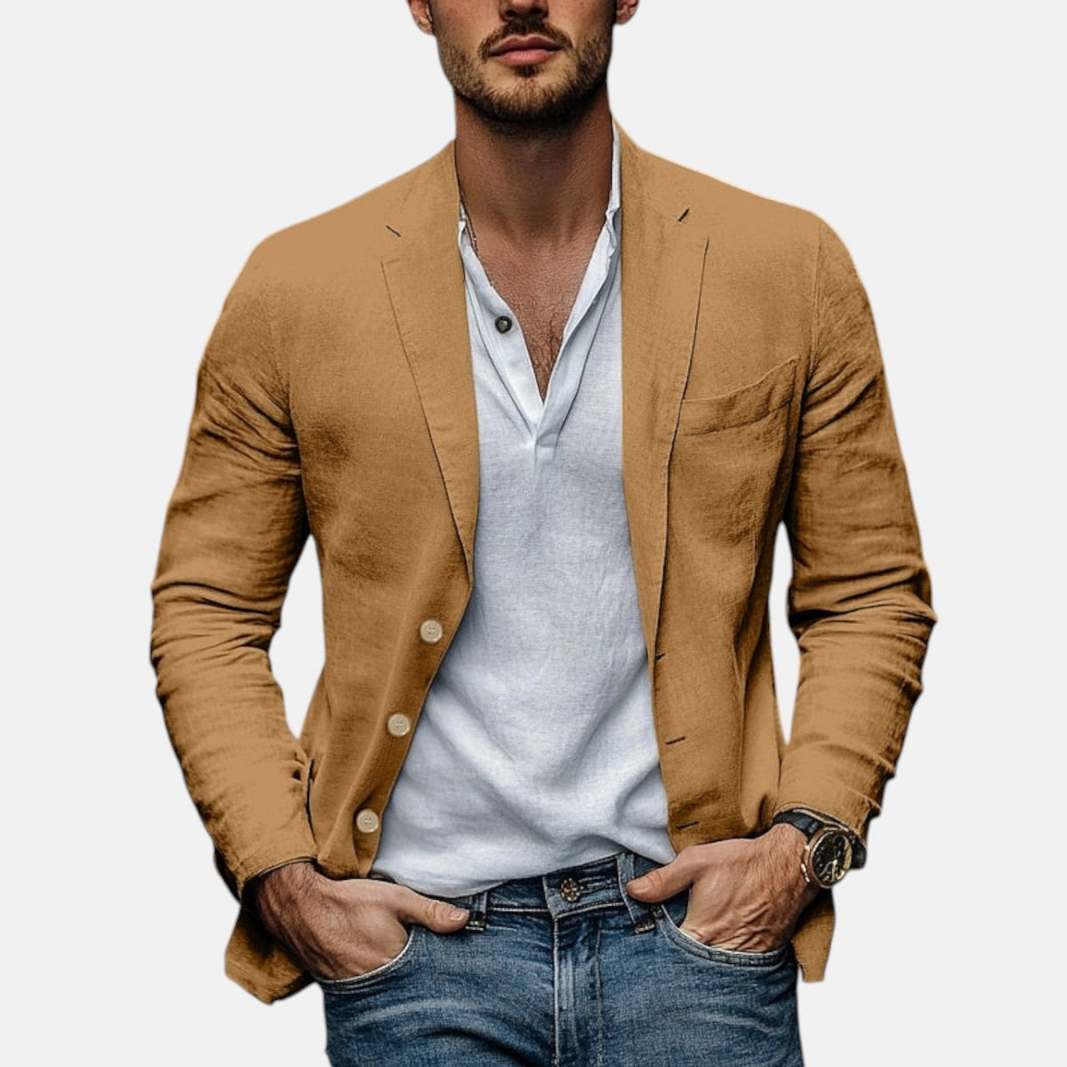 Lorenzio™ | Eleganter Sommerblazer aus leichtem Leinen