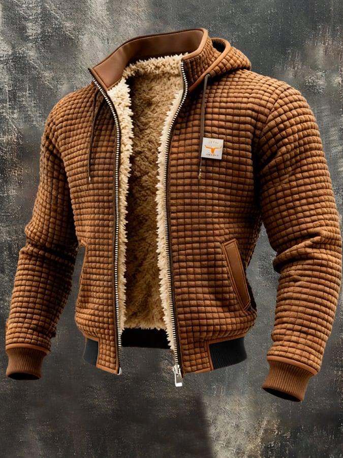 Lars | Gesteppte Winterweste mit Teddy-Fleece und Waffelstruktur