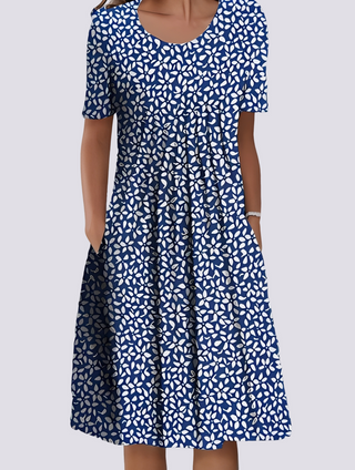 Kleid Damen Locker Floral Freizeit Sommer