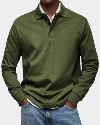 Lucca | Premium-Polohemd mit langen Ärmeln – italienische Eleganz und Komfort