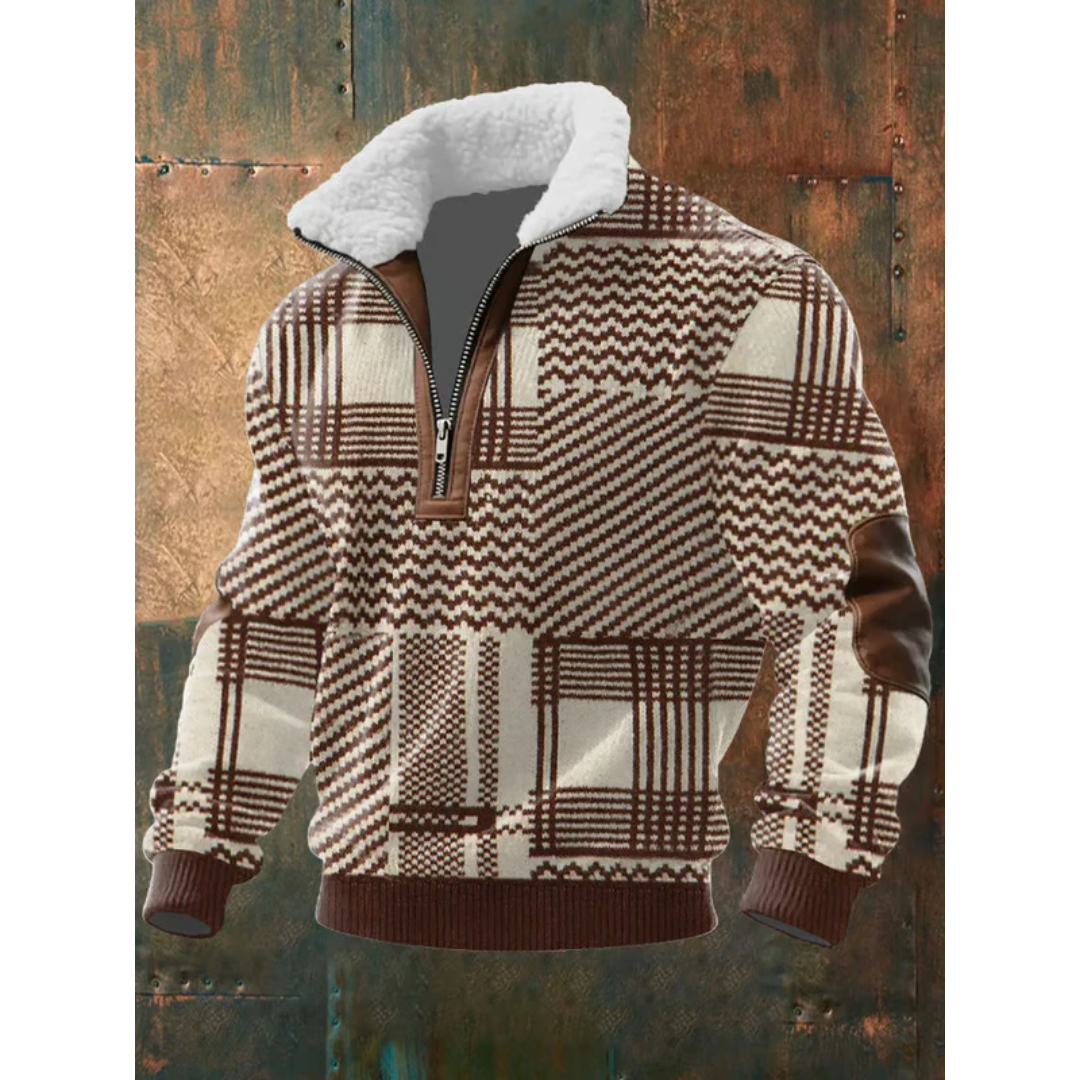 Varel | Fleece-Pullover mit Reißverschluss und hohem Kragen