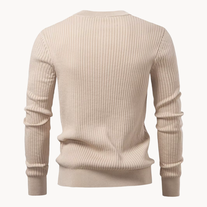 Kron | Geripptes Henley-Shirt