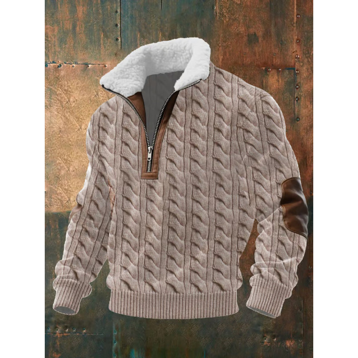 Varel | Fleece-Pullover mit Reißverschluss und hohem Kragen