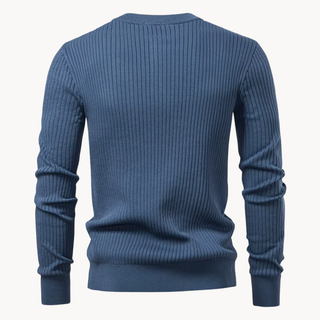 Kron | Geripptes Henley-Shirt