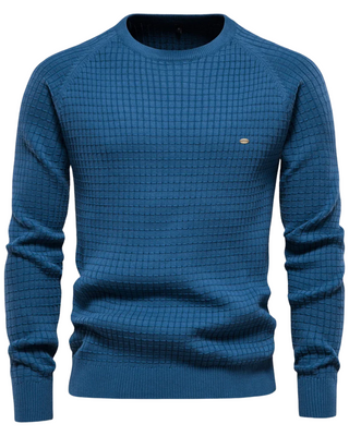 Herrenpullover mit Gittermuster