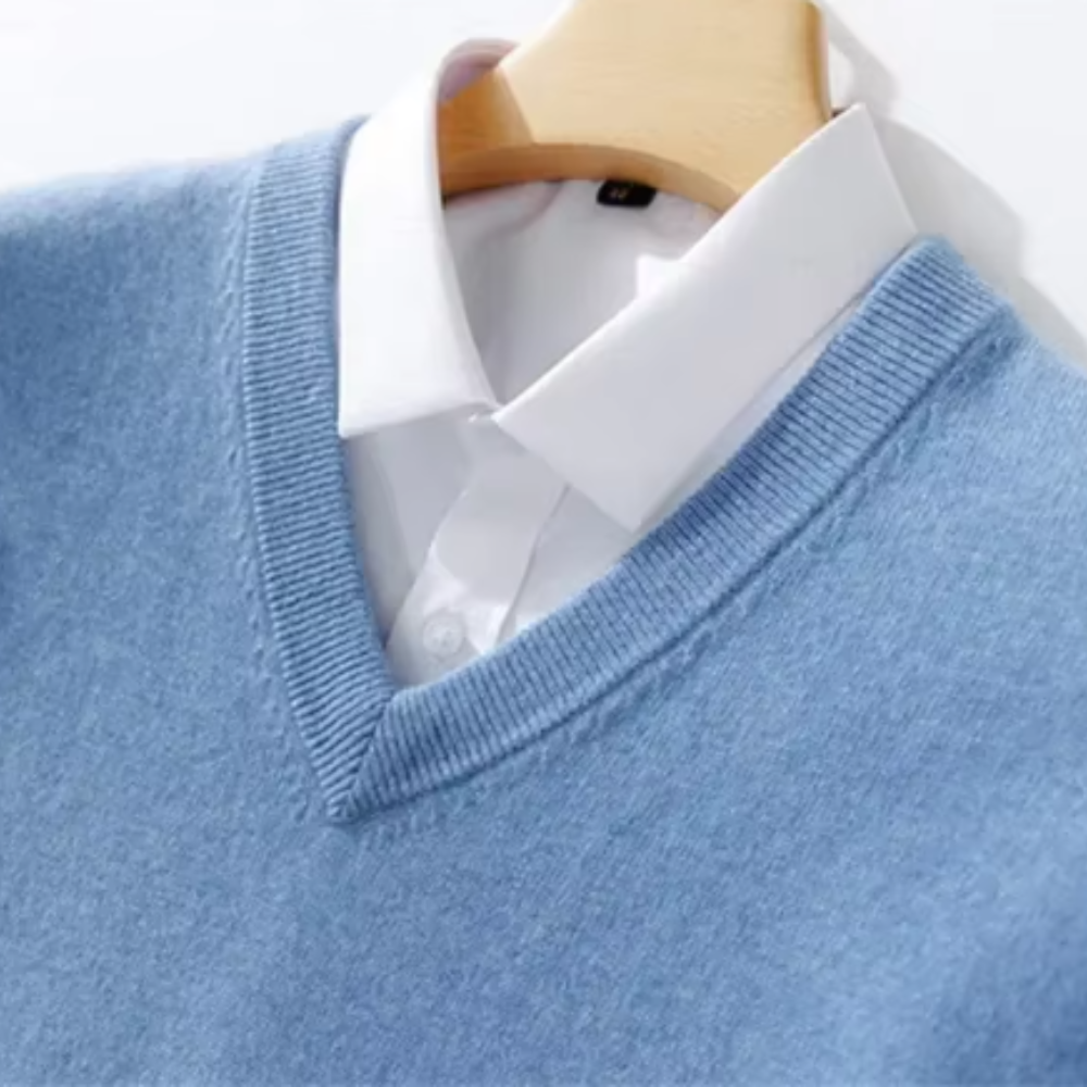 Eleganter Pullover mit V-Ausschnitt