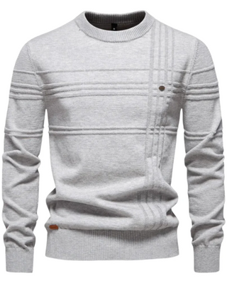 Herrenpullover mit Karomuster