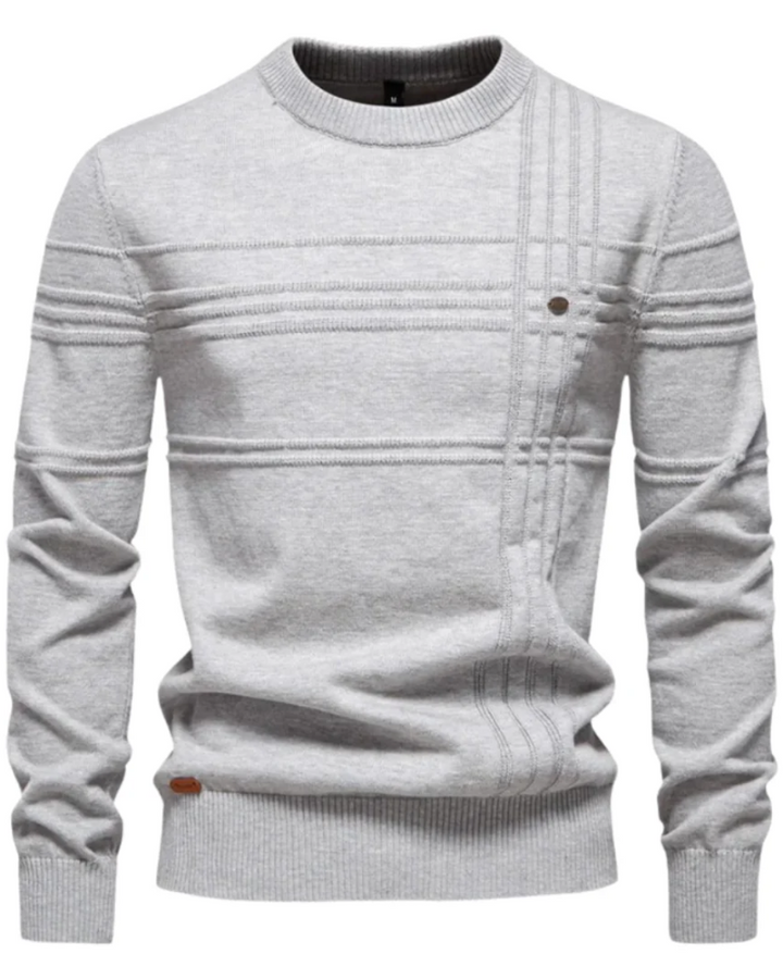 Herrenpullover mit Karomuster