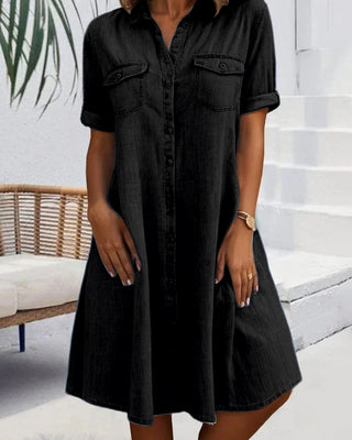 Leichtes Denim-Kleid für Damen im lässigen, eleganten Stil