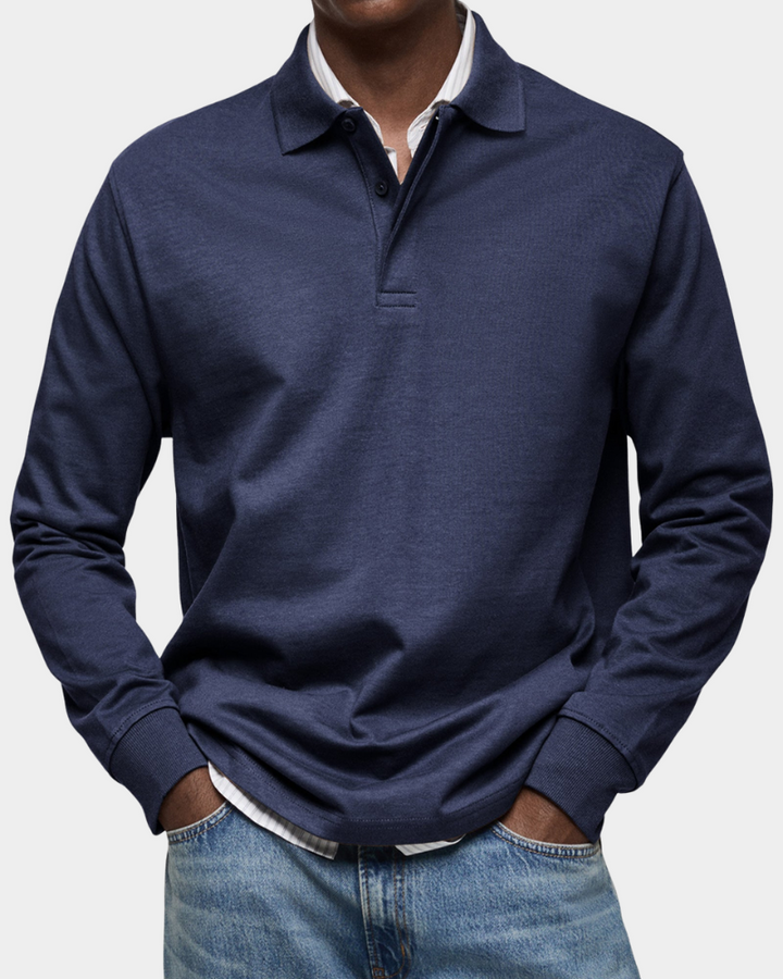 Lucca | Premium-Polohemd mit langen Ärmeln – italienische Eleganz und Komfort