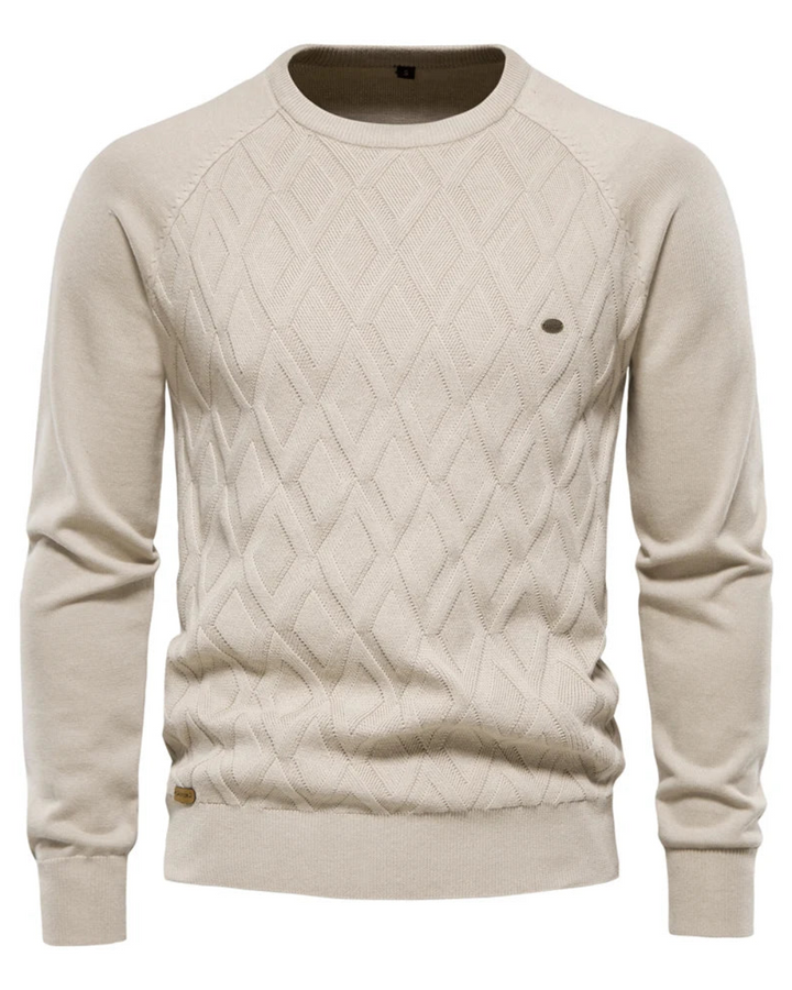 Herrenpullover mit Karomuster V2
