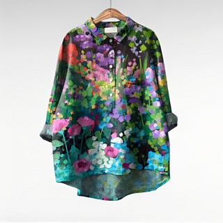 Bluse Damen Elegant Blumenmuster Freizeit &amp; Business