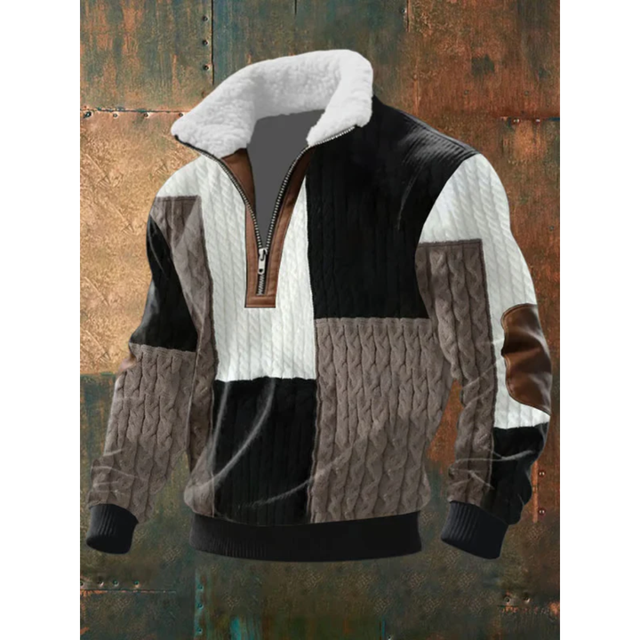 Varel | Fleece-Pullover mit Reißverschluss und hohem Kragen