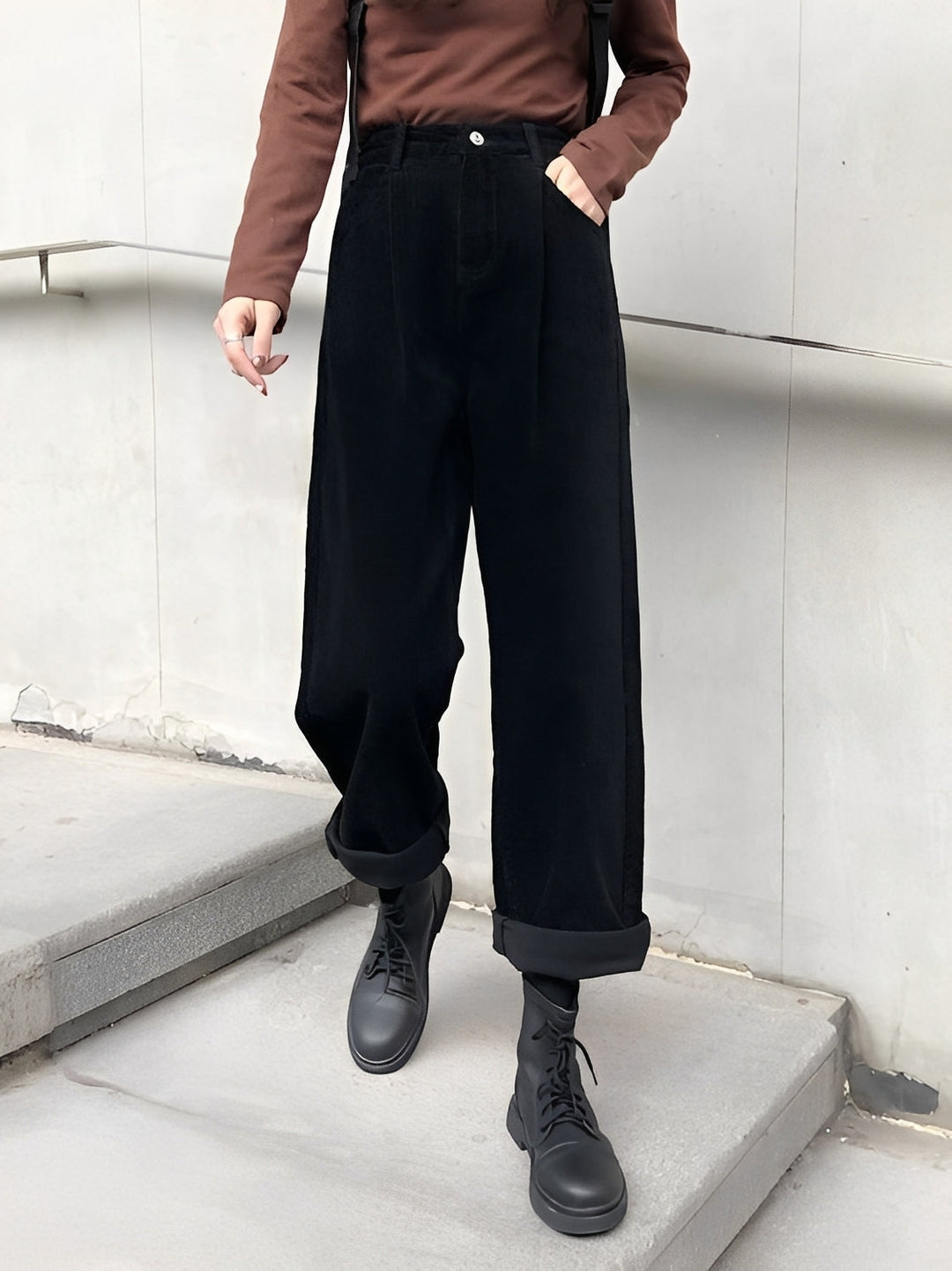 Cordhose Damen Relaxed Fit Freizeit &amp; Übergangszeit