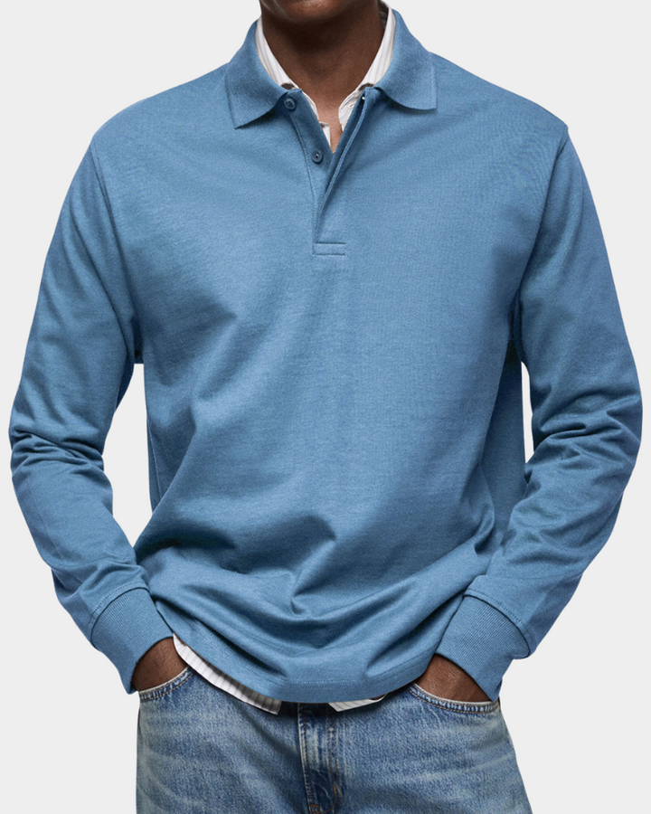 Lucca | Premium-Polohemd mit langen Ärmeln – italienische Eleganz und Komfort
