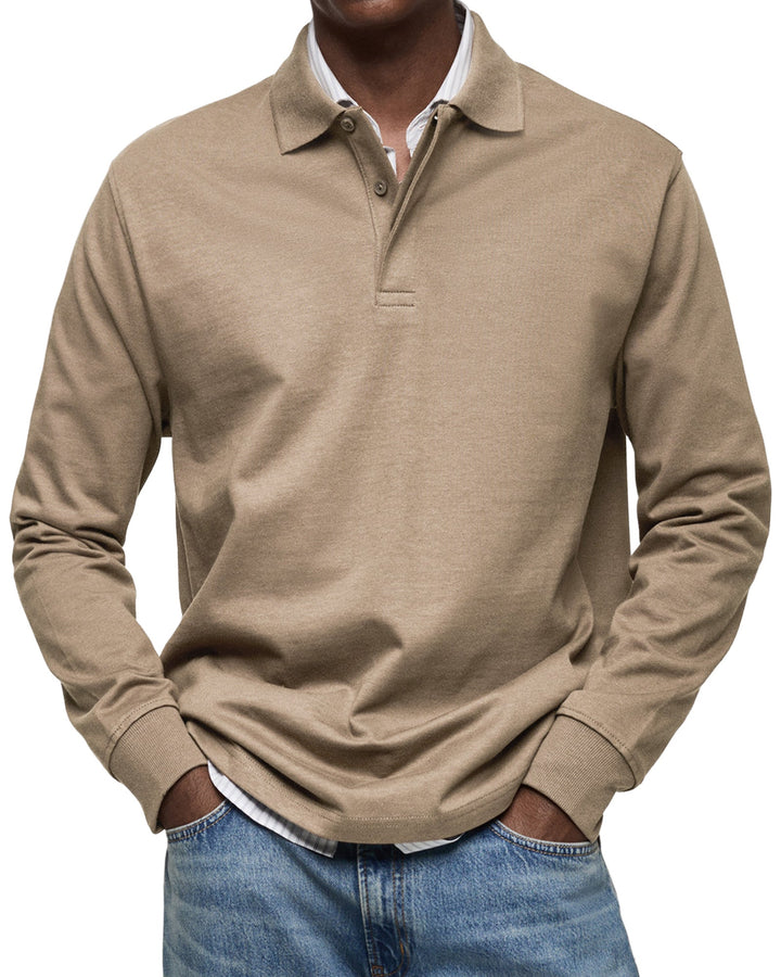 Beeckhoven™ | Lässiges Poloshirt mit langen Ärmeln