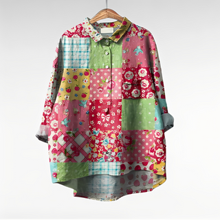 Bluse Damen Elegant Blumenmuster Freizeit &amp; Business