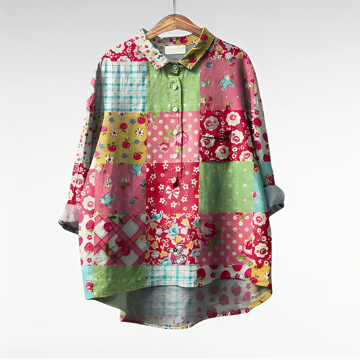 Bluse Damen Elegant Blumenmuster Freizeit &amp; Business