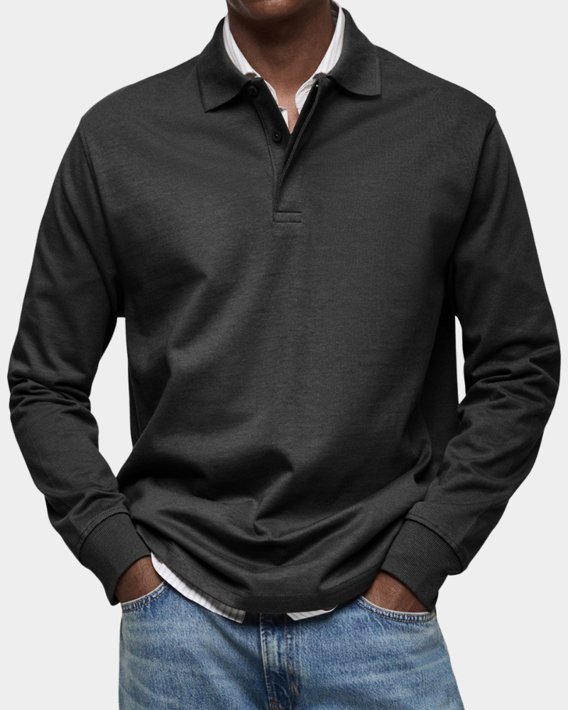 Lucca | Premium-Polohemd mit langen Ärmeln – italienische Eleganz und Komfort