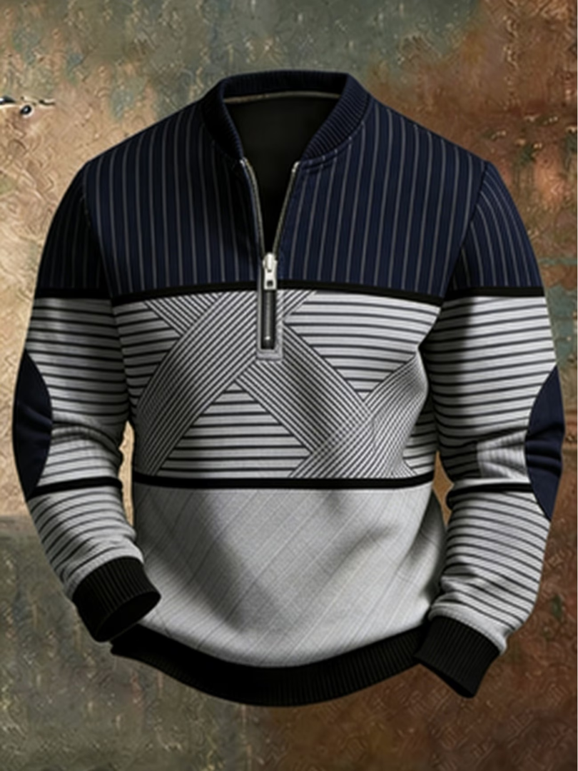 Viktor™ | Herrenpullover mit halbem Reißverschluss
