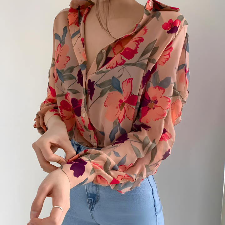 FEMININES | Bunte Luxus-Bluse