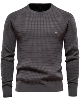 Herrenpullover mit Gittermuster
