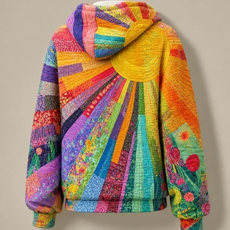 AMANDA | FARBENFROHES GESTEPPTES HOODIE