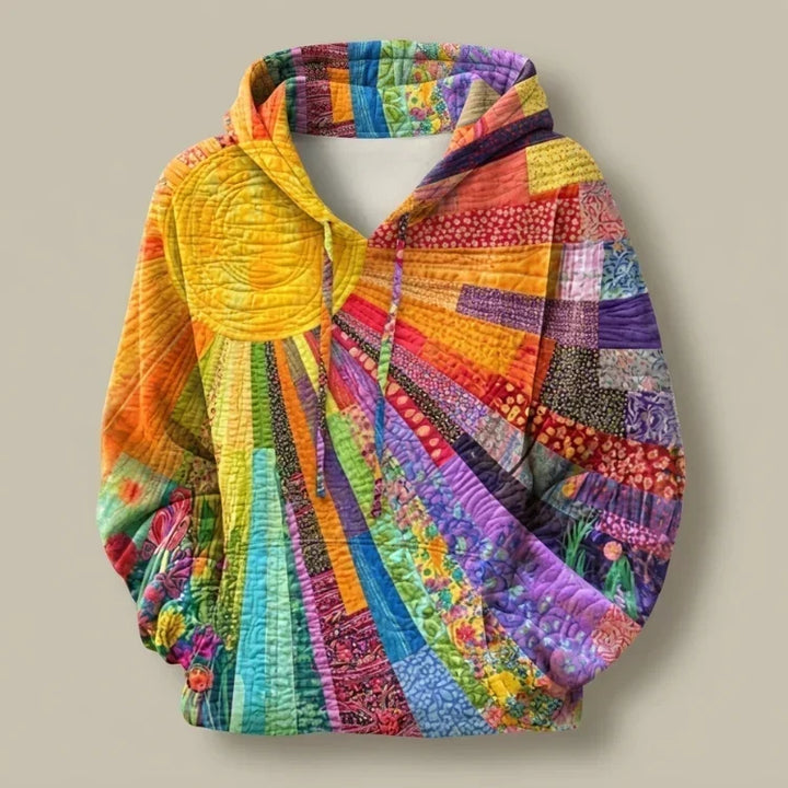 AMANDA | FARBENFROHES GESTEPPTES HOODIE