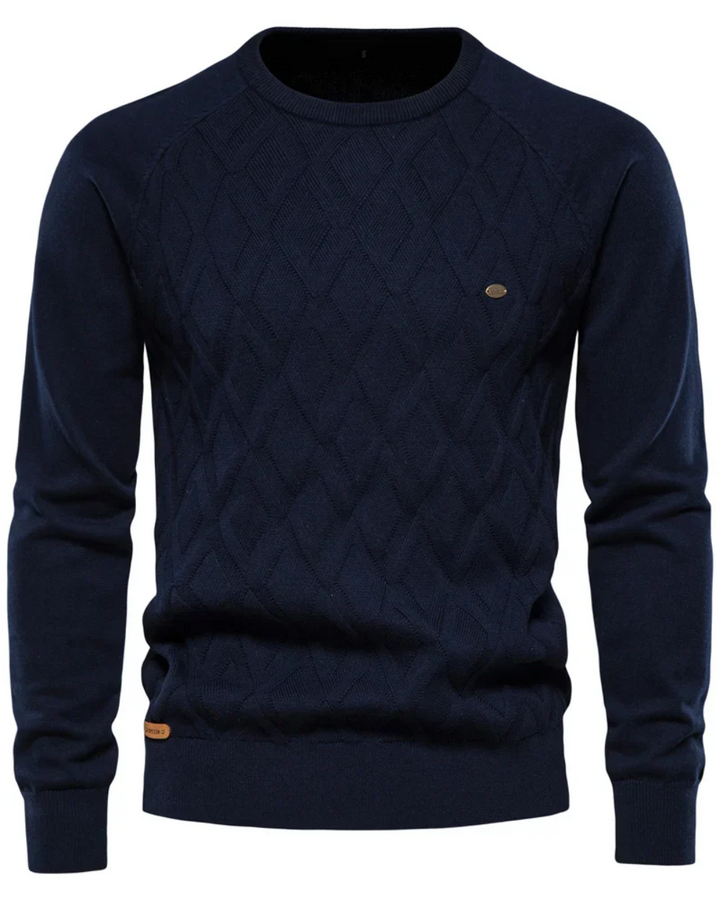 Herrenpullover mit Karomuster V2
