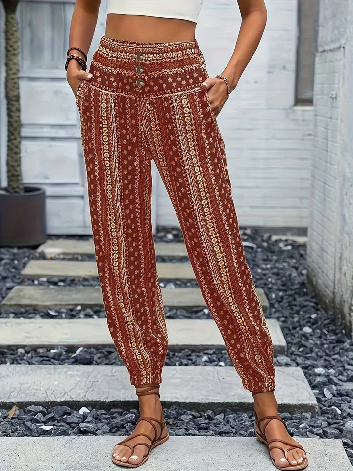 Amelie | Hochsitzende Hose – Boho-Chic für Deine Garderobe