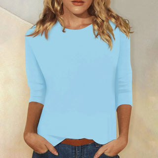 DARIELA | Damen Langarmshirt mit Rundhals