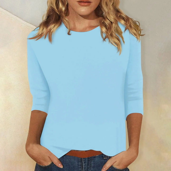 DARIELA | Damen Langarmshirt mit Rundhals