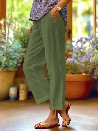 Stoffhose Damen Relaxed Fit Sommer Freizeit