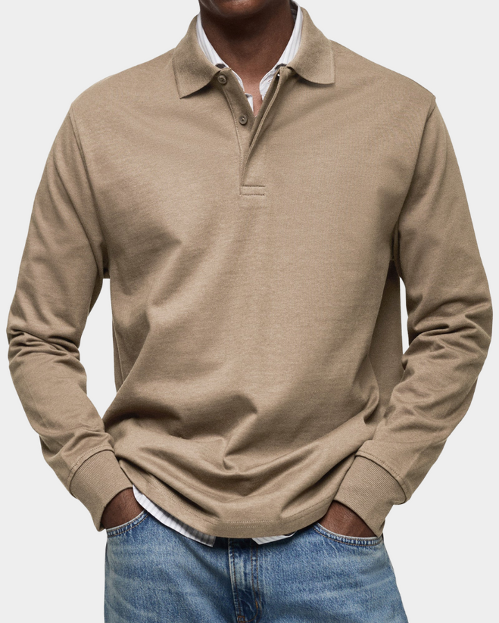 Lucca | Premium-Polohemd mit langen Ärmeln – italienische Eleganz und Komfort