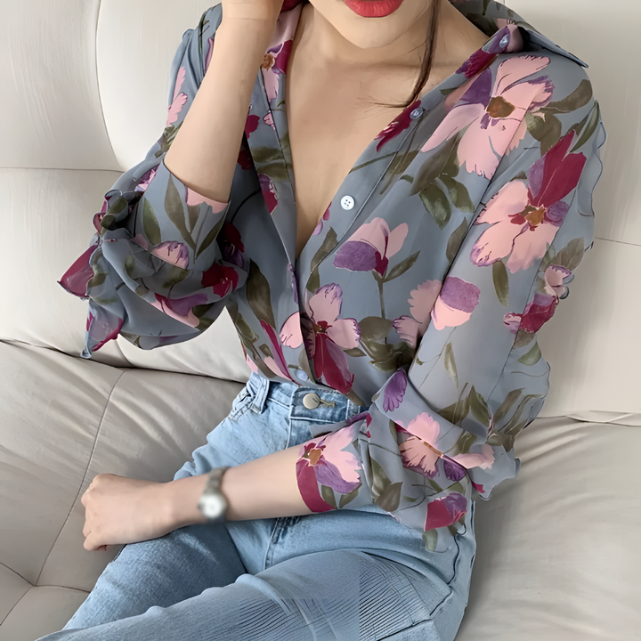 FEMININES | Bunte Luxus-Bluse