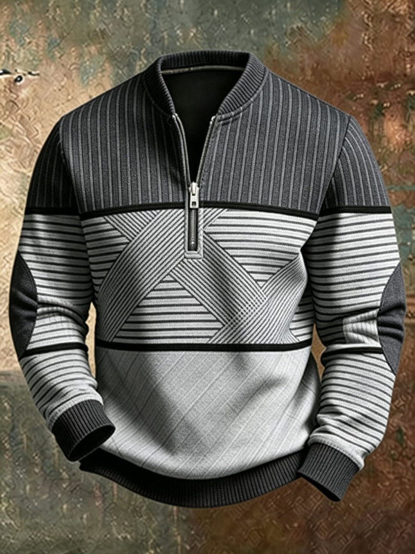 Viktor™ | Herrenpullover mit halbem Reißverschluss