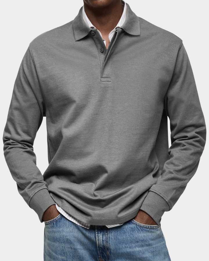 Lucca | Premium-Polohemd mit langen Ärmeln – italienische Eleganz und Komfort
