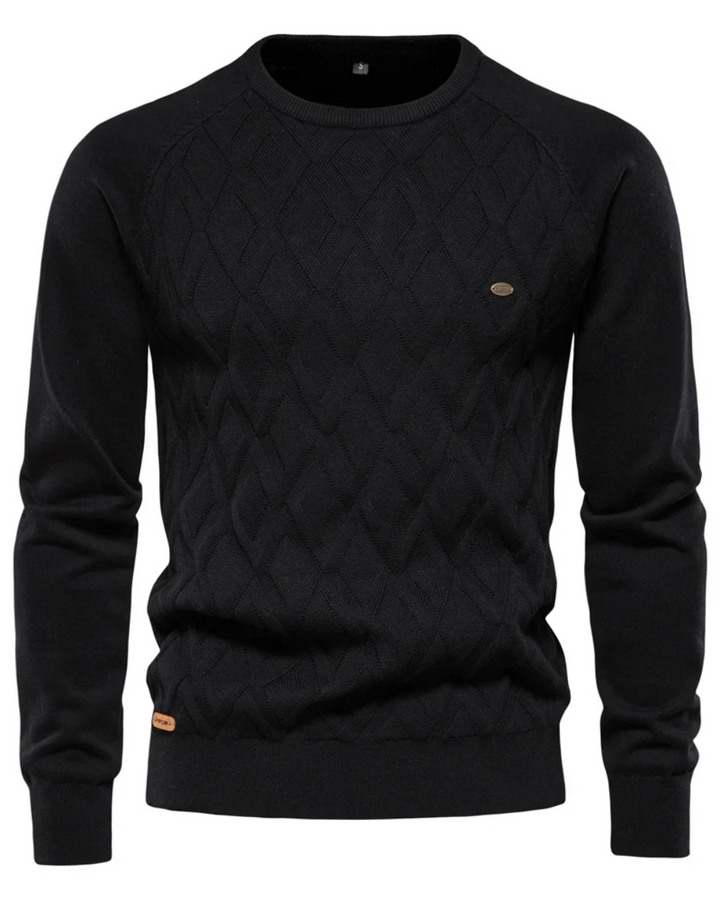 Herrenpullover mit Karomuster V2