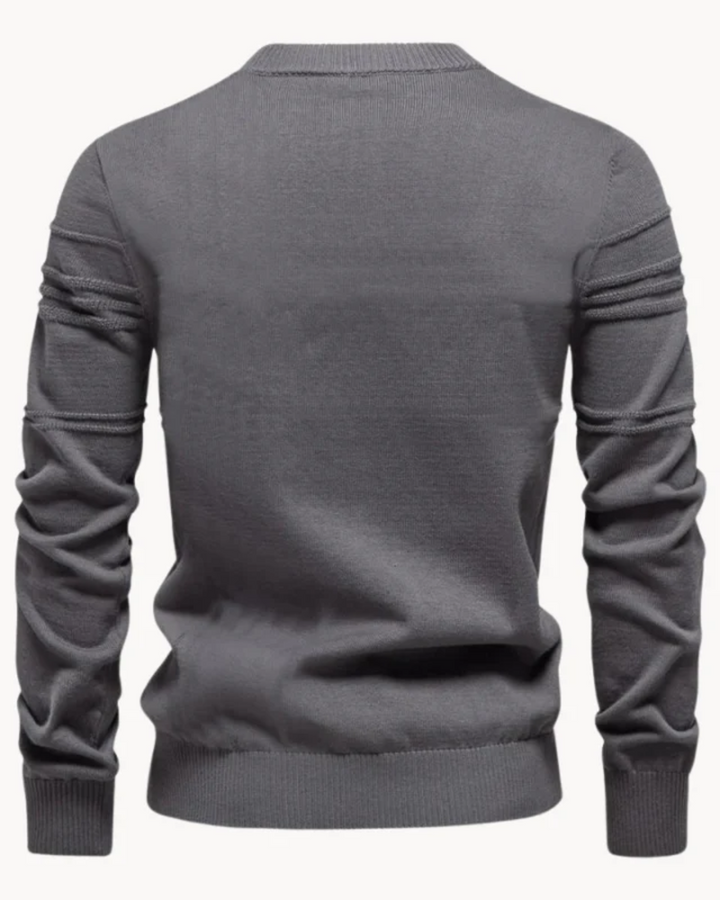 Herrenpullover mit Karomuster