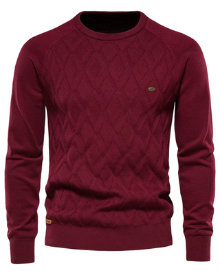 Herrenpullover mit Karomuster V2