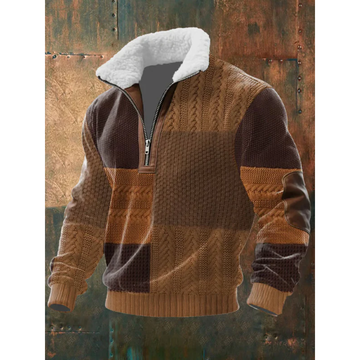 Varel | Fleece-Pullover mit Reißverschluss und hohem Kragen