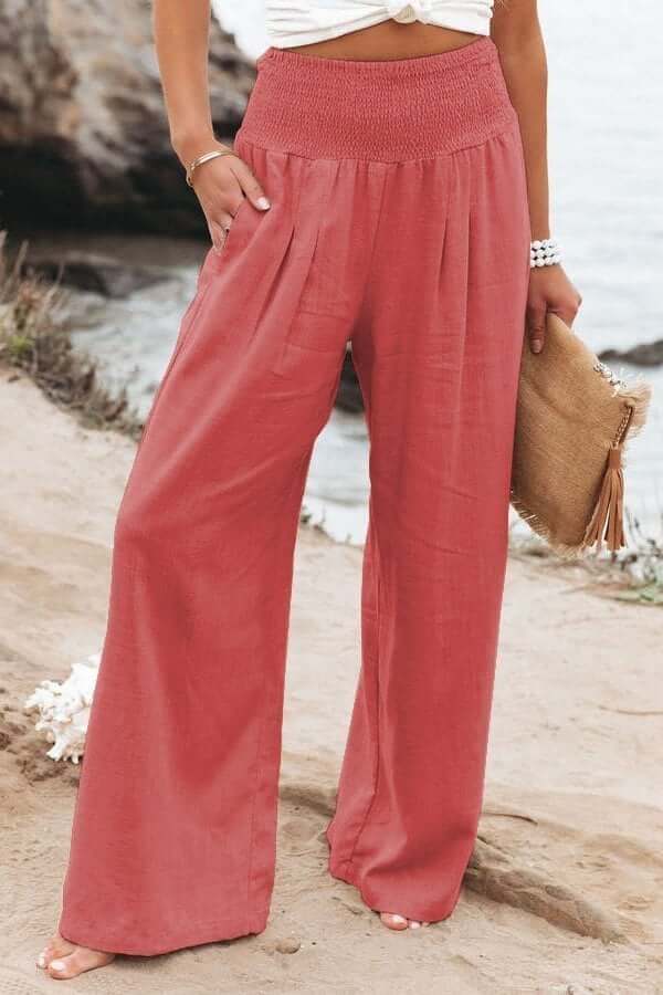 Weite Breite Stoffhose Damen Locker Casual Frühling &amp; Sommer