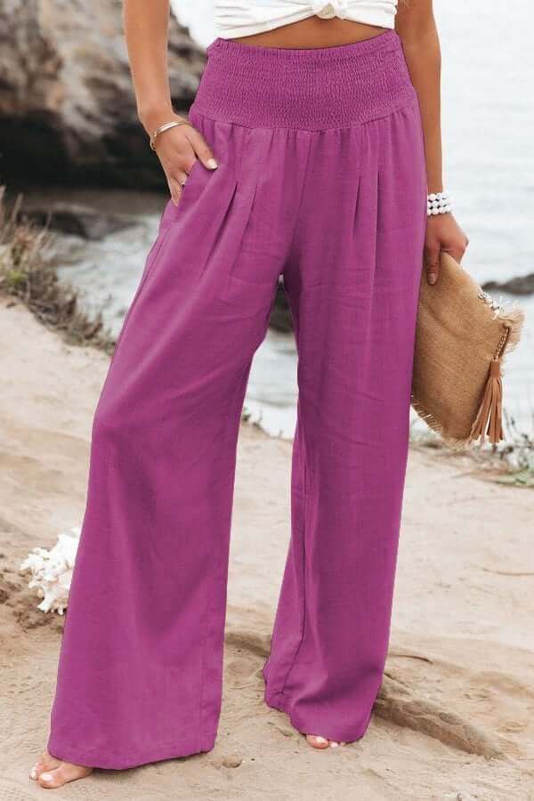 Weite Breite Stoffhose Damen Locker Casual Frühling &amp; Sommer