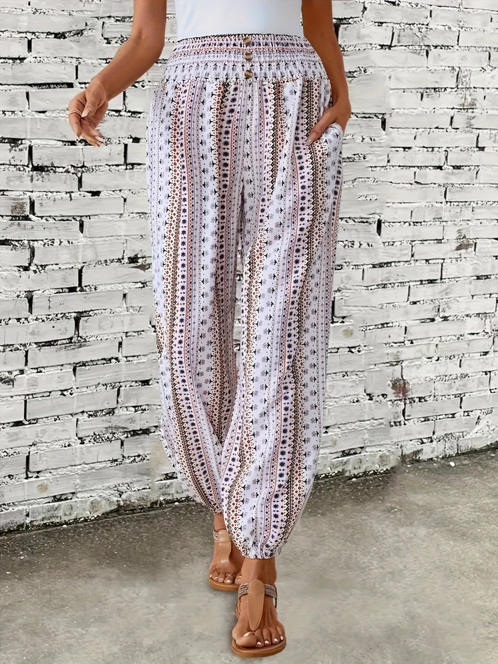 Amelie | Hochsitzende Hose – Boho-Chic für Deine Garderobe