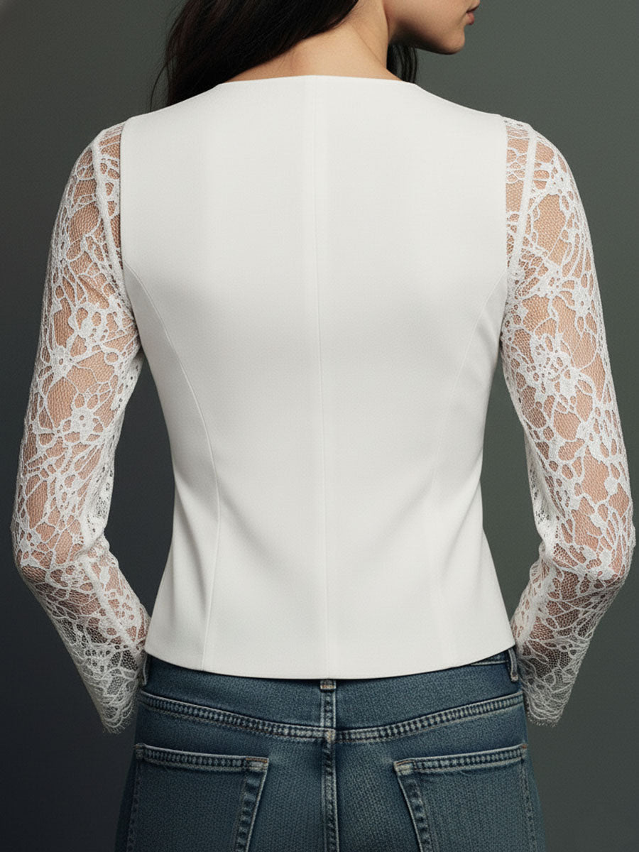 Noémie | Blazer mit semi-transparenten Ärmeln