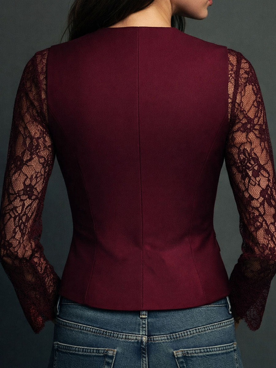Noémie | Blazer mit semi-transparenten Ärmeln